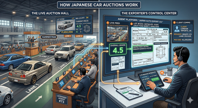 How Japanese car auctions work for exporters