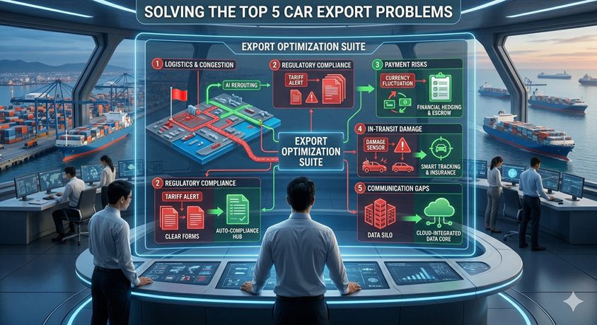 Car export workflow automation bottlenecks for Japanese exporters